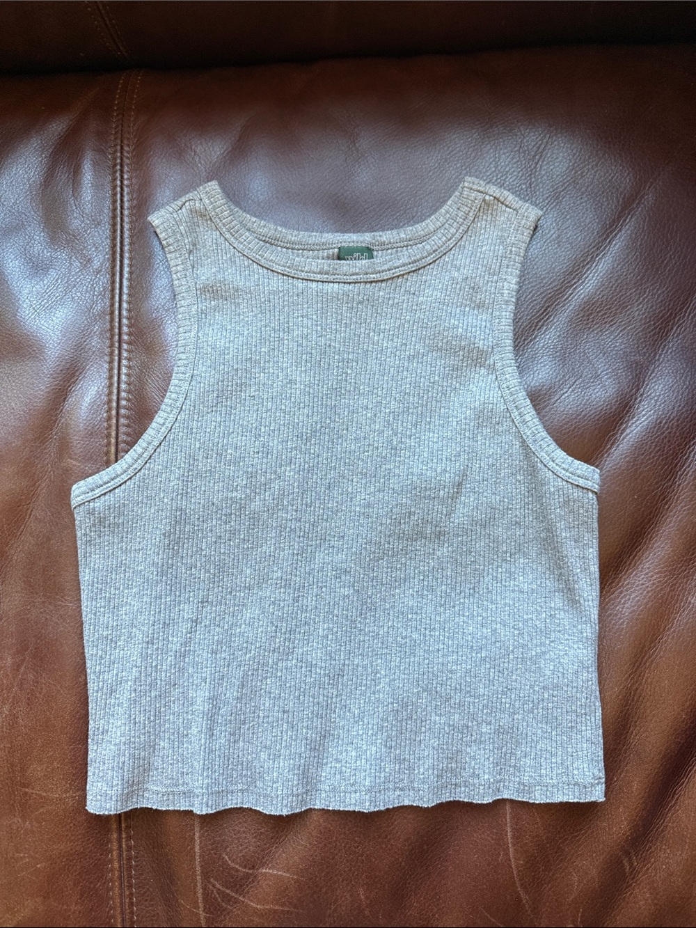 wild fable Sleeveless Ribbed Crop Tank - Light Gray